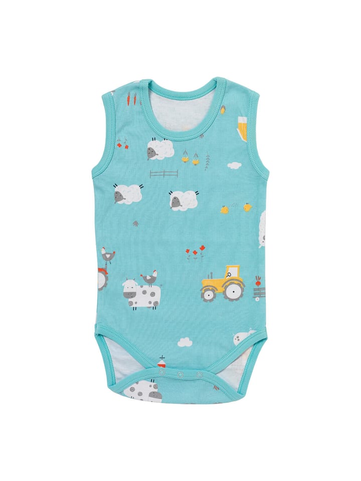 Schlummersack Bio Baby-Bodys ärmellos 3er-Pack in Blau günstig kaufen