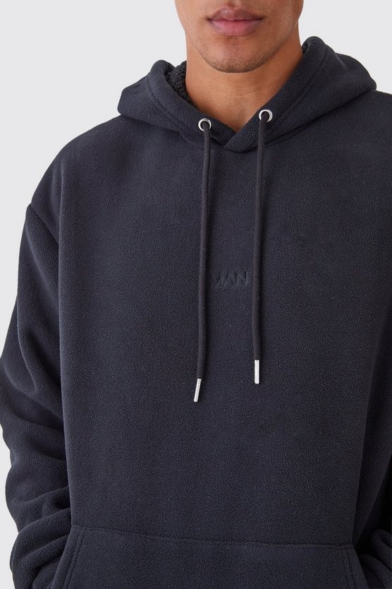 Oversize Man Hoodie aus Microfleece