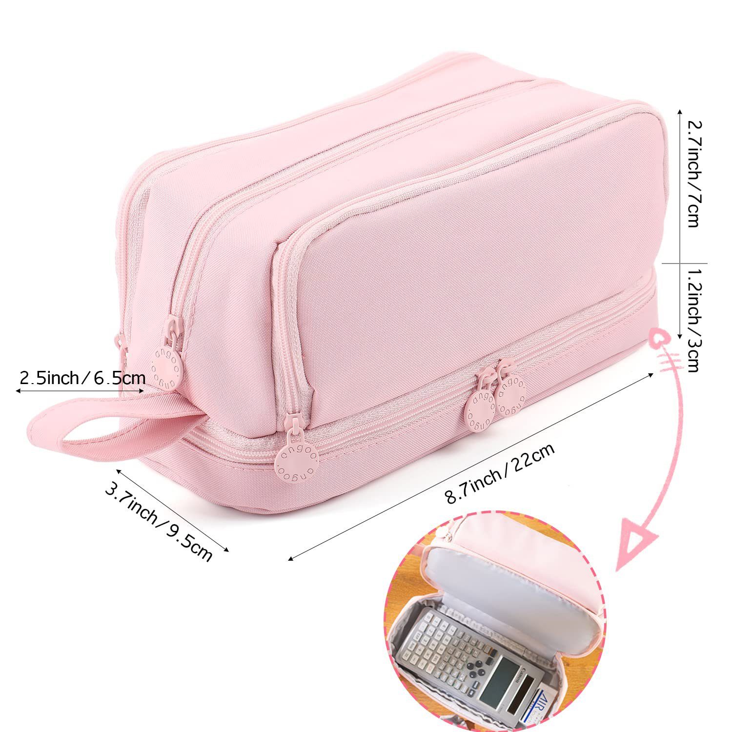 GelldG Federmäppchen Federmäppchen Große Kapazität, Mäppchen Federtaschen Etui 4 Fächer