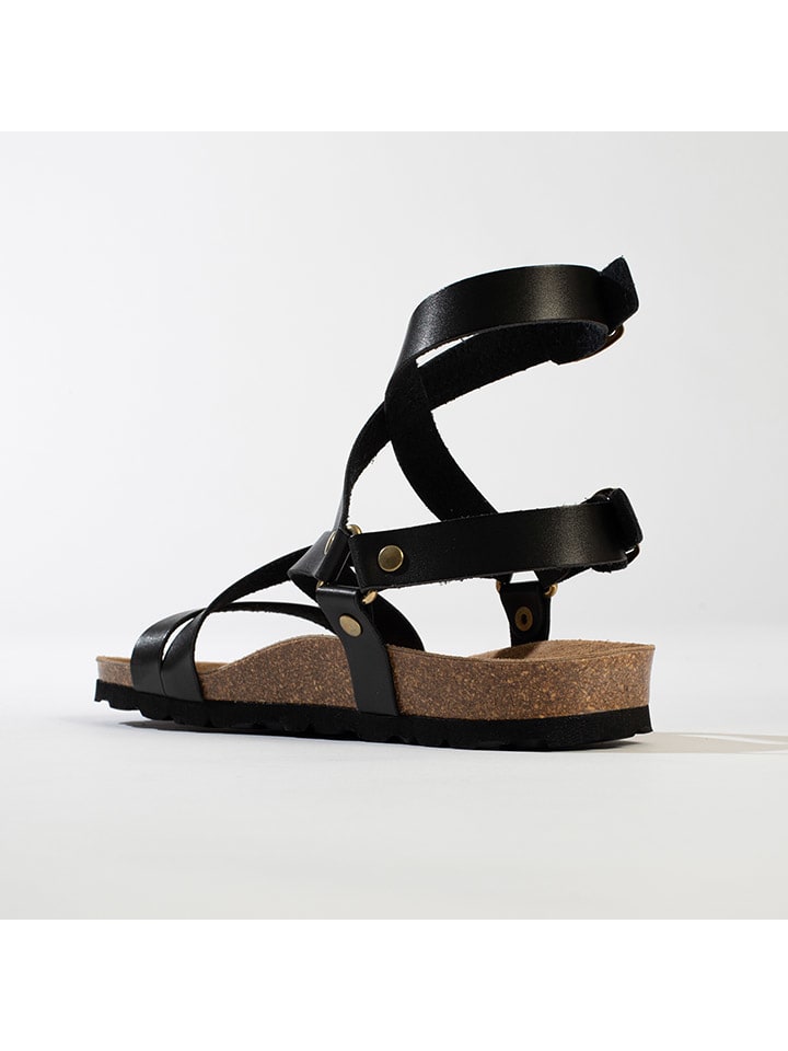 BACKSUN Leder-Sandalen 