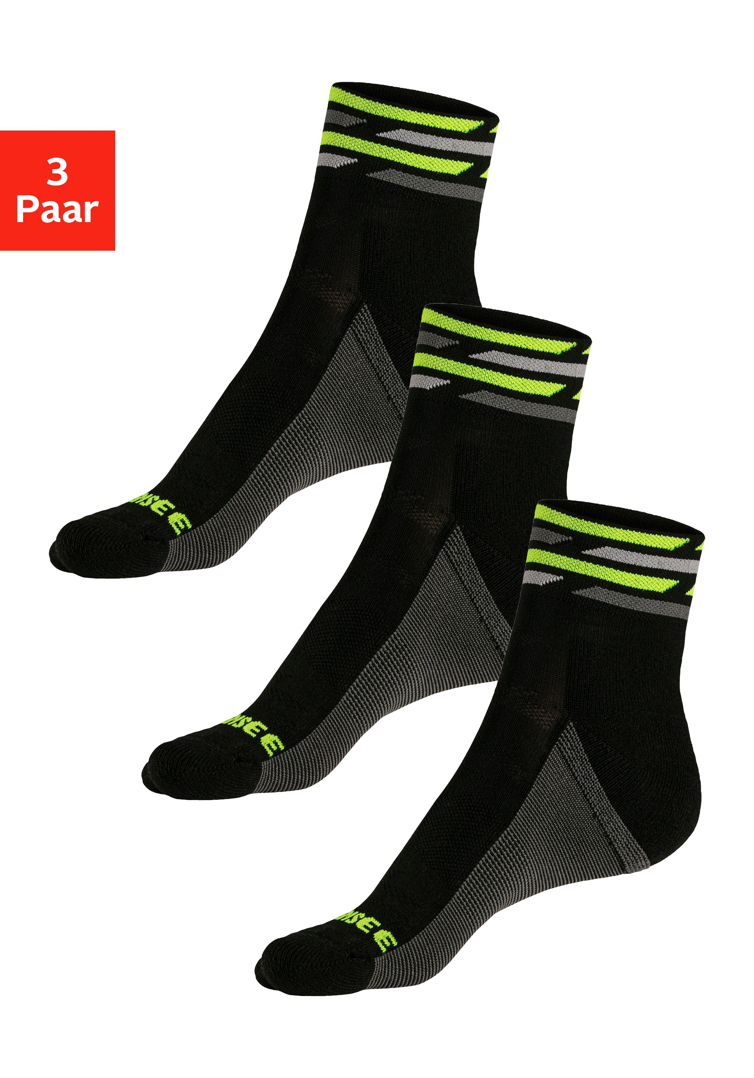 Chiemsee Funktionssocken (3-Paar) aus Nylon-Microfaser Socken machen das Radfahren noch komfortabler