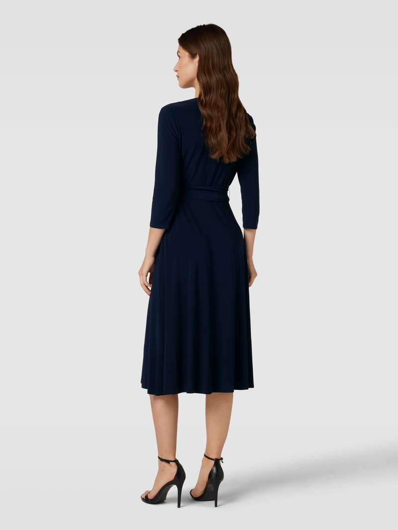 Midikleid in Wickel-Optik Modell 'CARLYNA' in marineblau