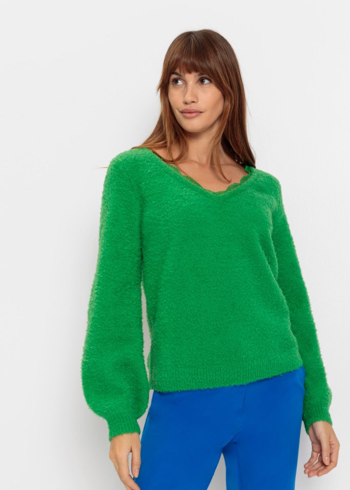 Pullover mit Spitzeneinsatz