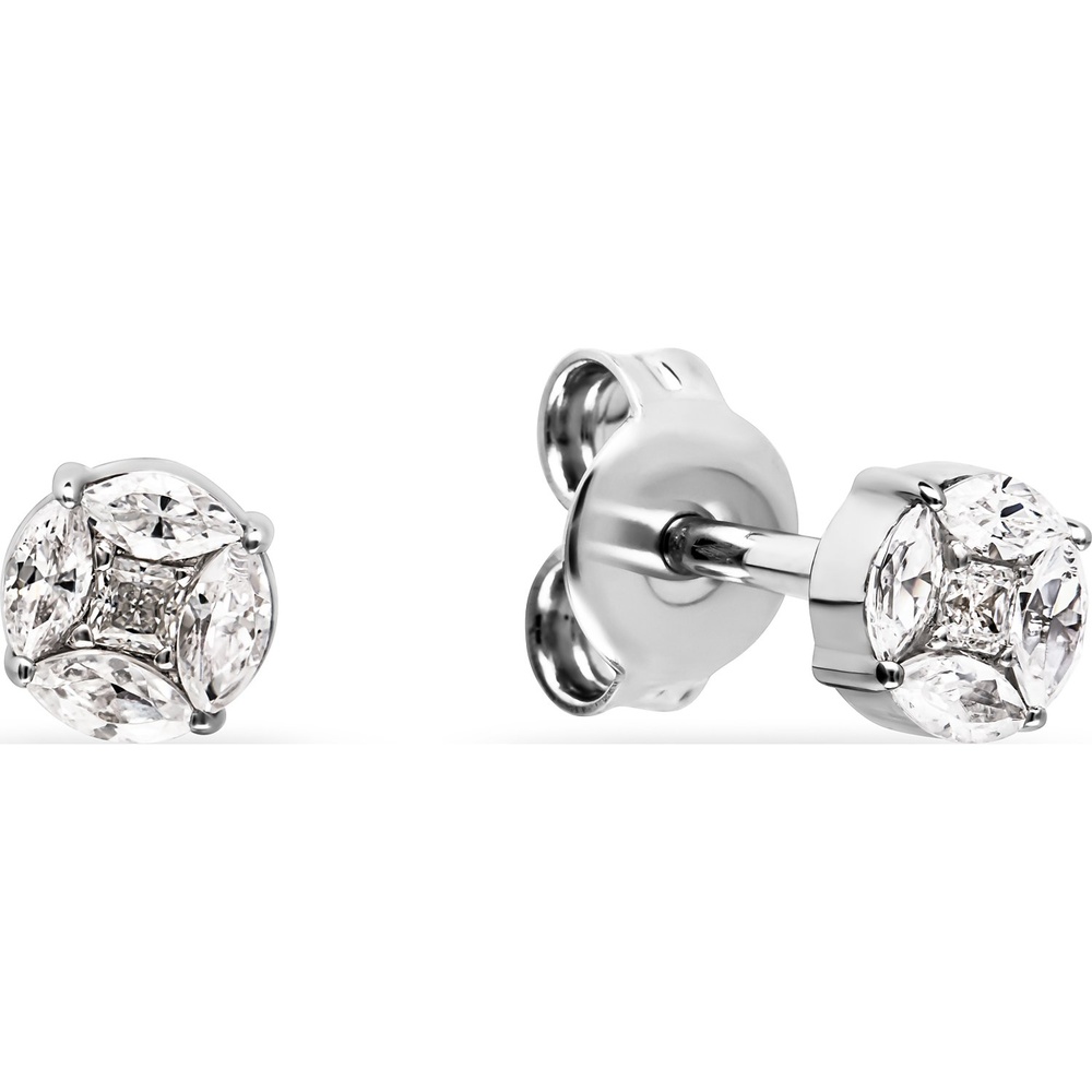 FAVS Boucles d'oreilles à fermoir à poussette 925 Argent Boucles d'oreilles