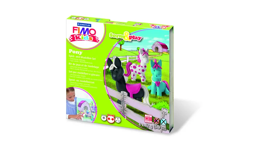STAEDTLER FIMO KIDS FORM&PLAY,PONY  4 x 42 g 168 g