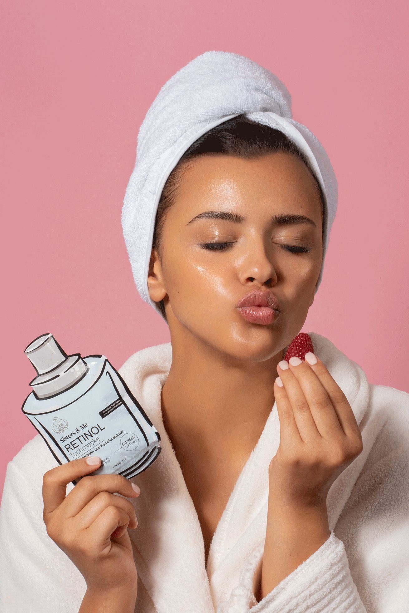 Sisters & Me Gesichtsmaske 5x Sisters & Me Retinol Serum Maske für Gesicht, Anti-Aging, 5-tlg.