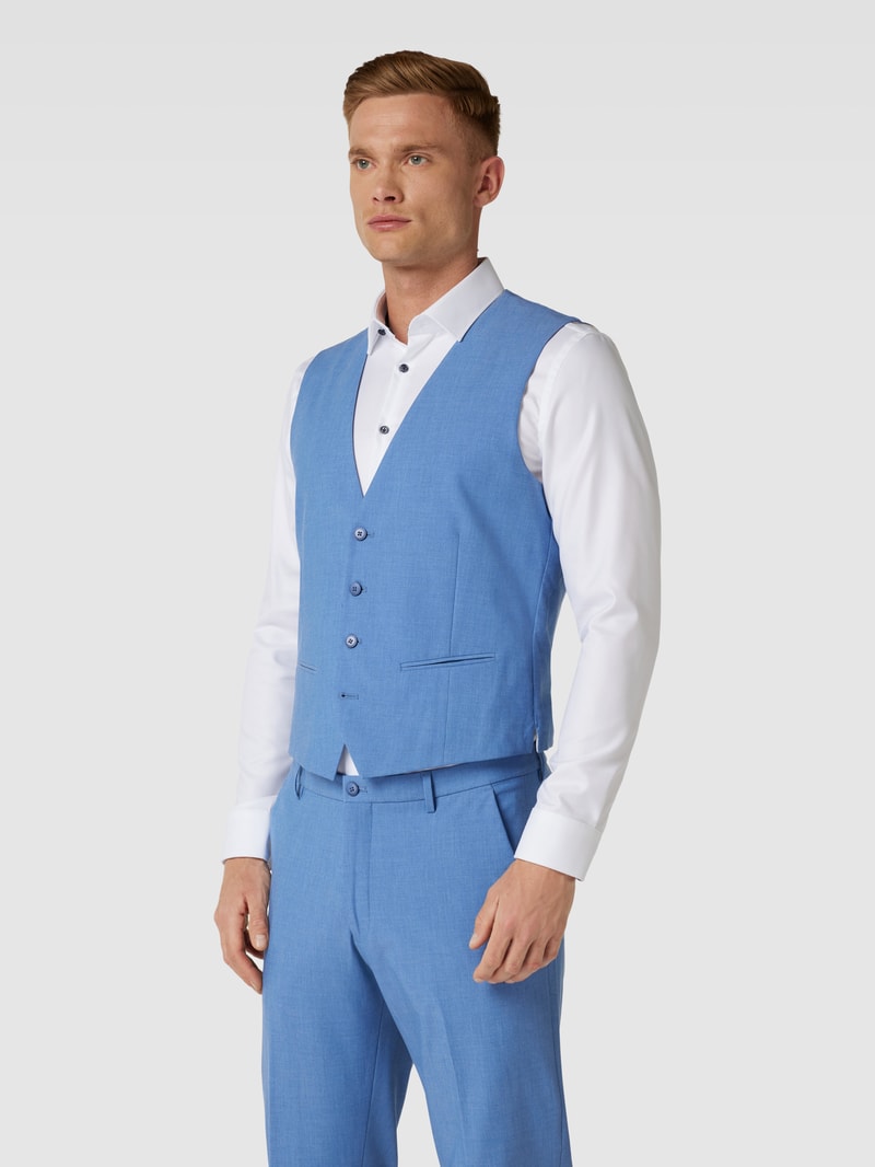 Weste mit Paspeltaschen in blau
