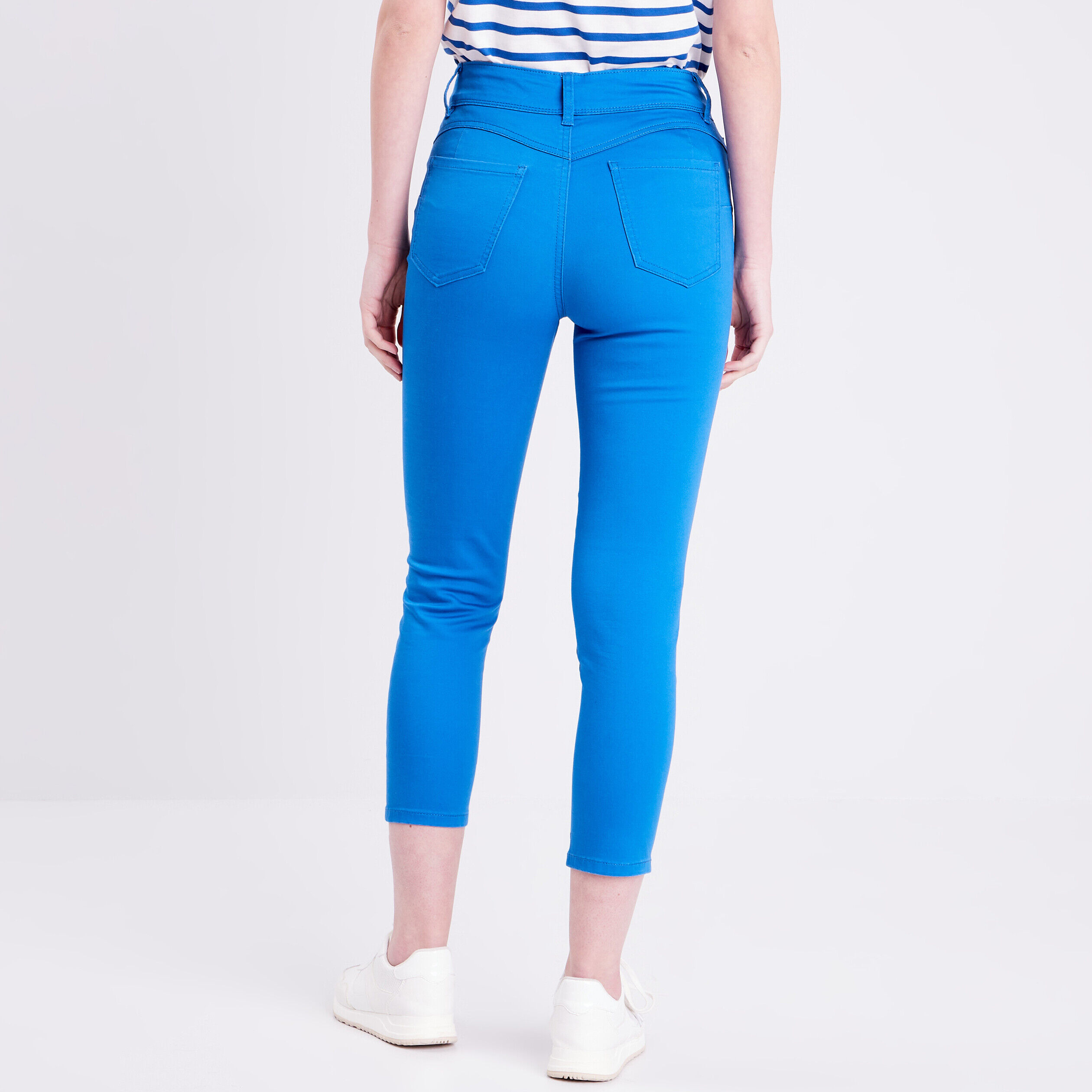 Pantalon slim push up 7/8ème bleu roi femme | Cache Cache