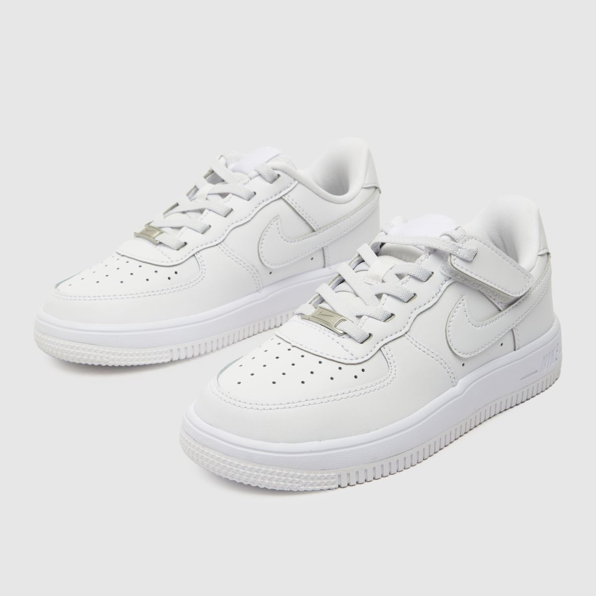 Nike fehér Force 1 Low könnyű felhúzású junior cipők