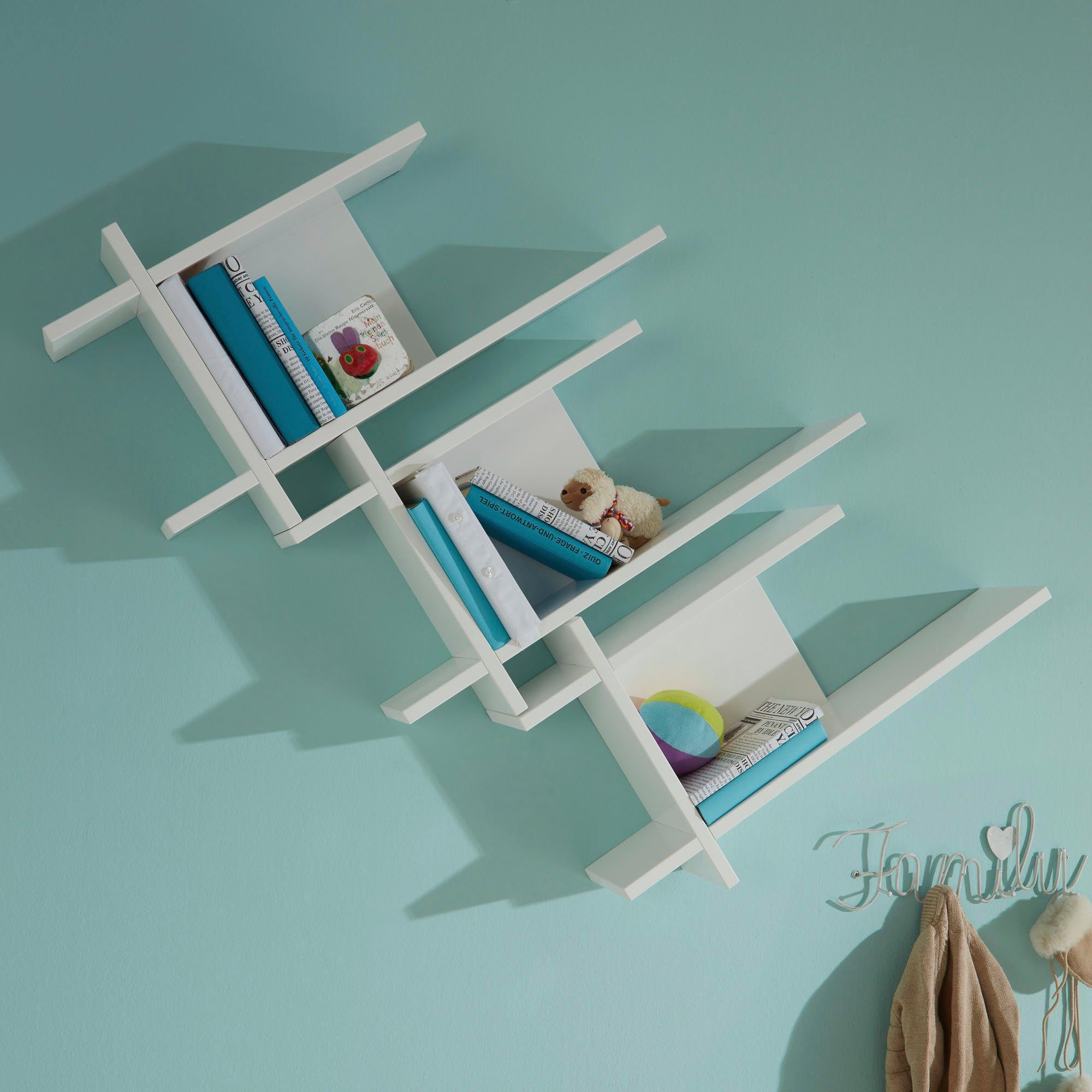 roba® Kinderregal Nordic, weiß (3-tlg), Made in Europe
