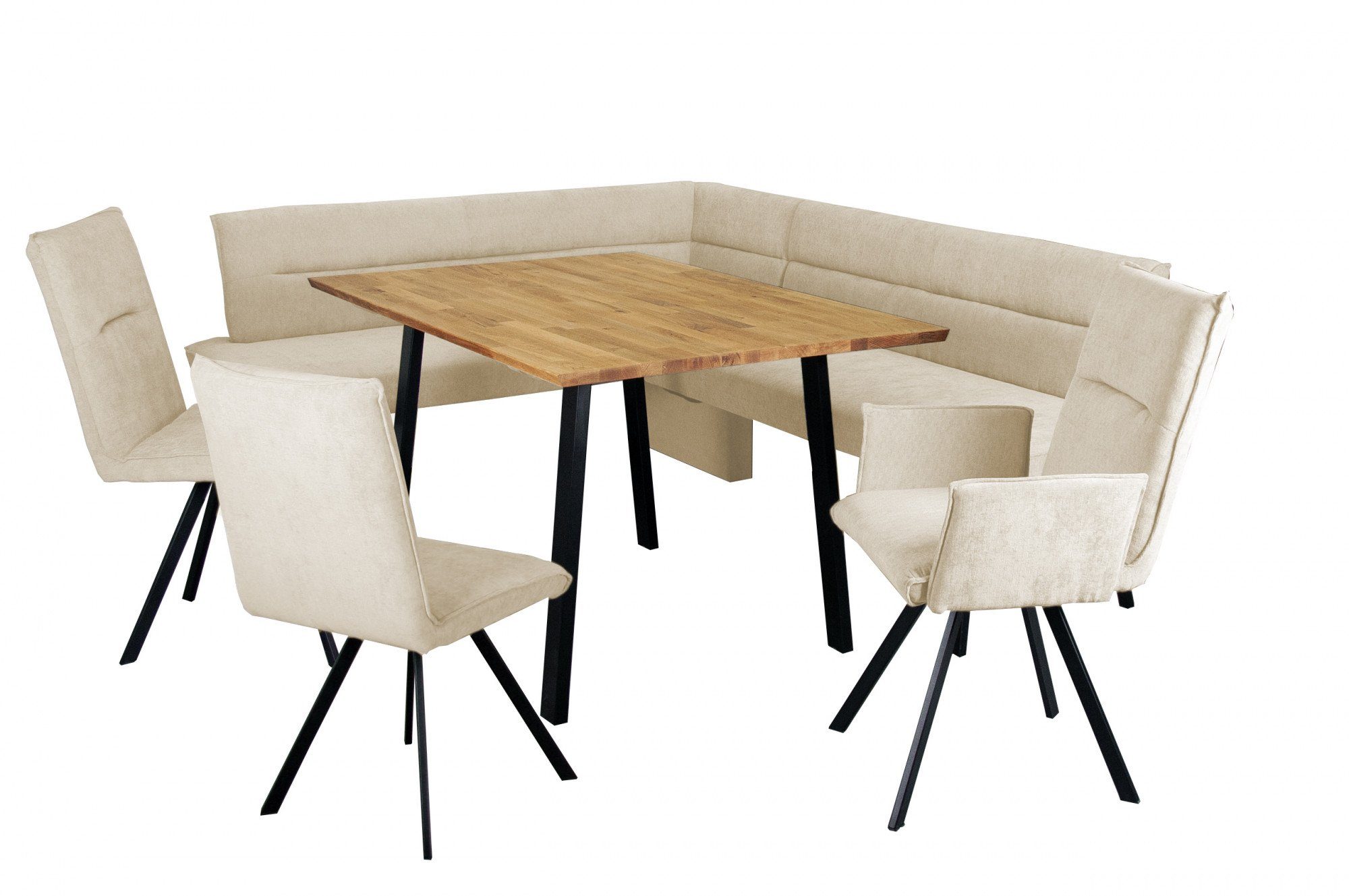 Home affaire 4-Fußstuhl Sava (Set, 2 St), Metallgestell