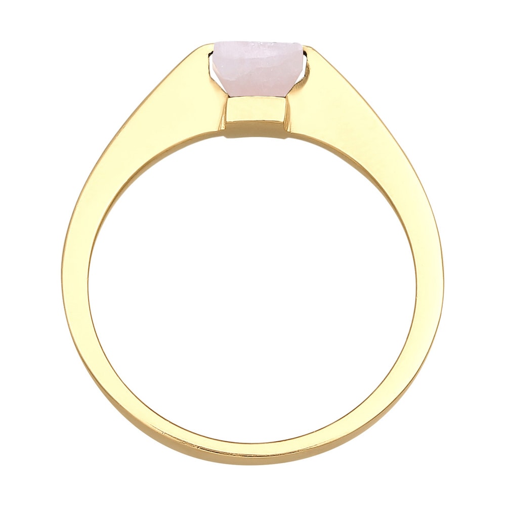 Elli PREMIUM Elli PREMIUM Bague Femme carré solitaire avec pierre précieuse de quartz en argen Bague