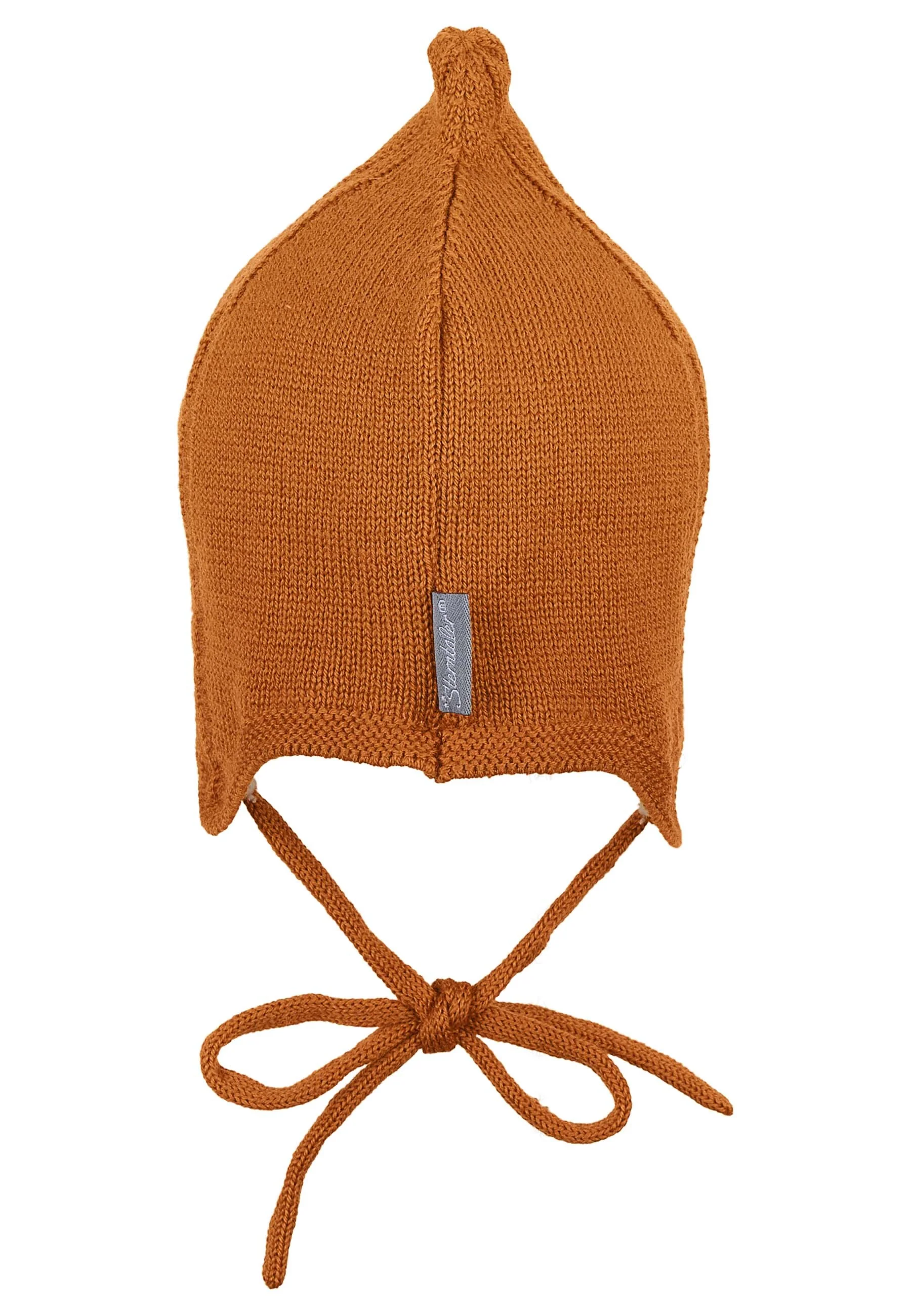 Strickmütze Baby aus Merinowolle unifarben