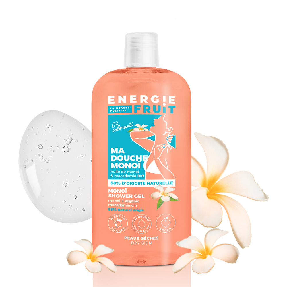 energie fruit MA DOUCHE SOIN | MONOI & HUILE DE MACADAMIA BIO Gel douche pH neutre