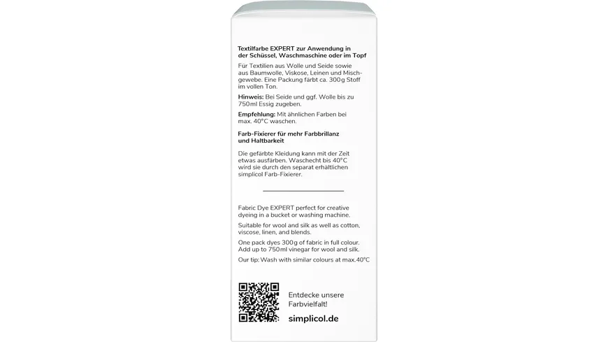 simplicol Textilfarbe Expert Mint-Petrol 150 g