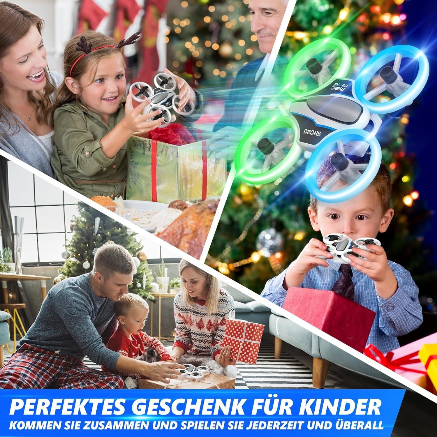 AVIALOGIC Drohne (720p, Kinder-Drohne: 720P Kamera 3 Akkus 21 Min Flugzeit)