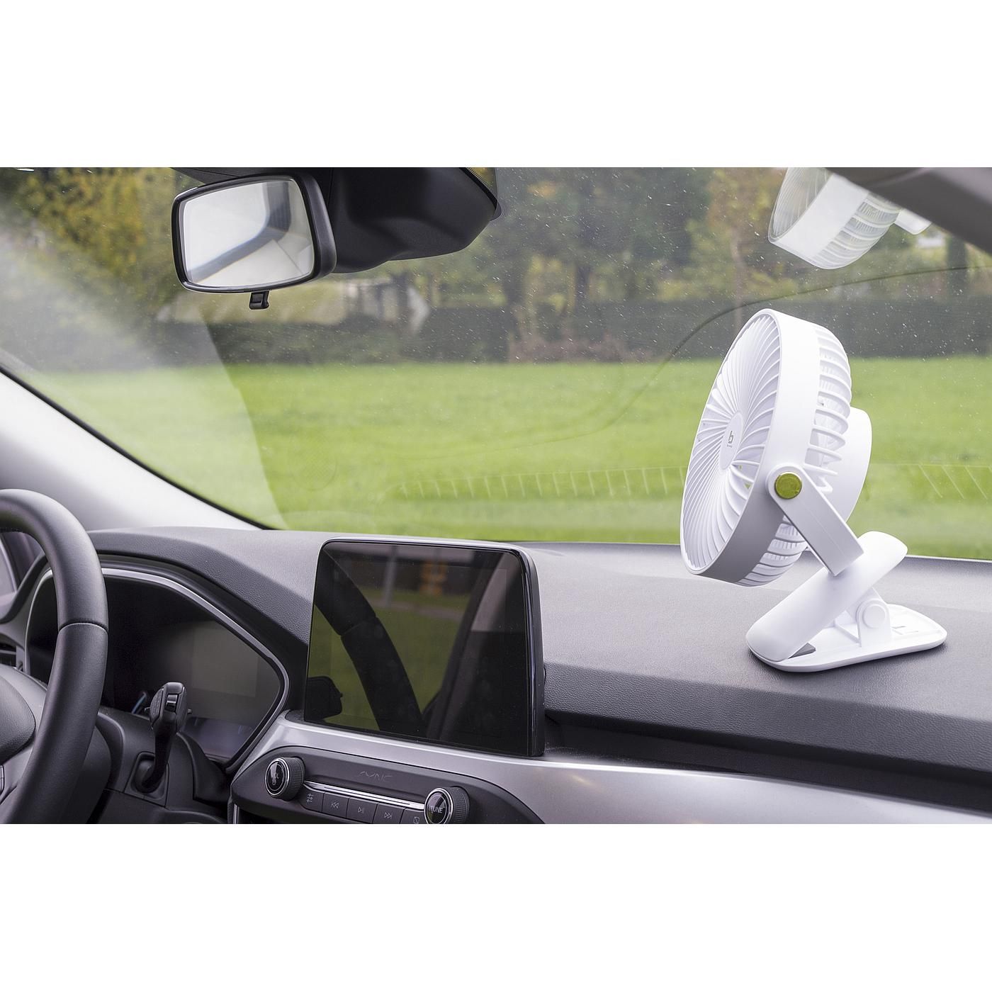 Bo-Camp Deluxe Weißer Tischventilator mit Klemme