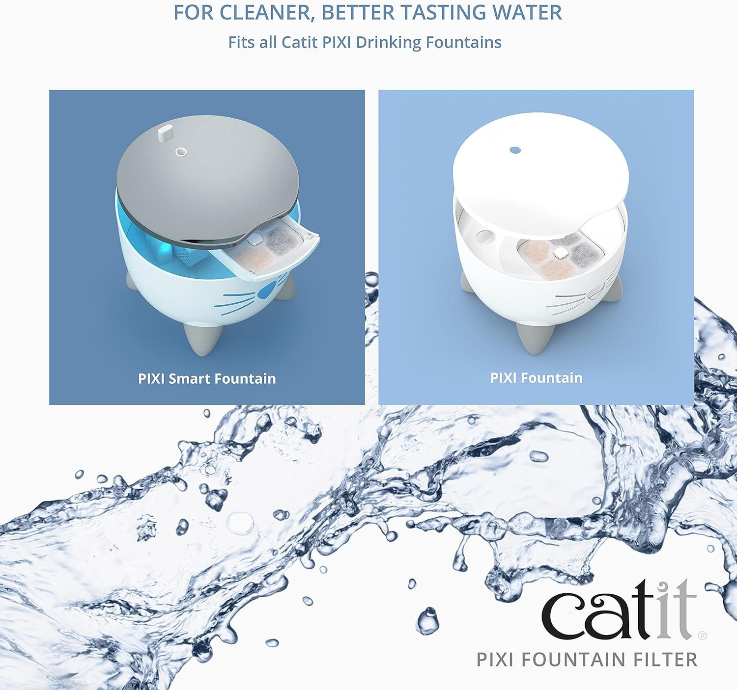 Catit Trinkbrunnen Ersatzfilter für die Catit Pixi Trinbrunnen, 6er Pack