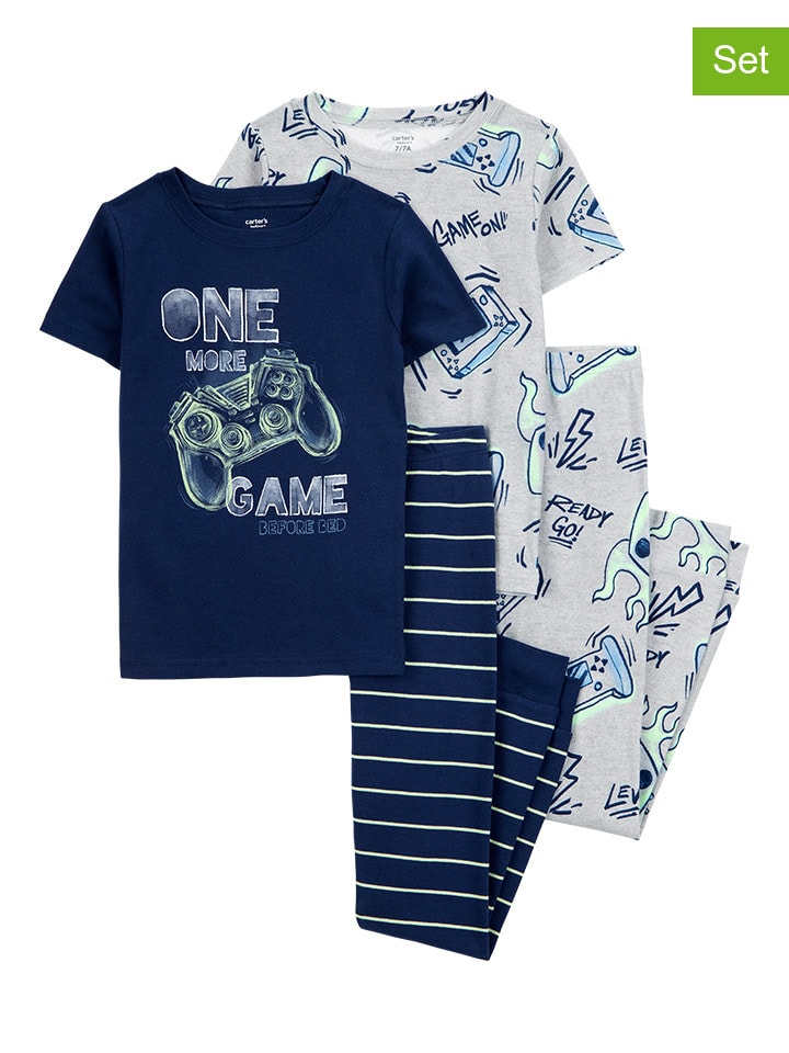 carter's 2er-Set: Pyjamas in Dunkelblau/ Grau günstig kaufen