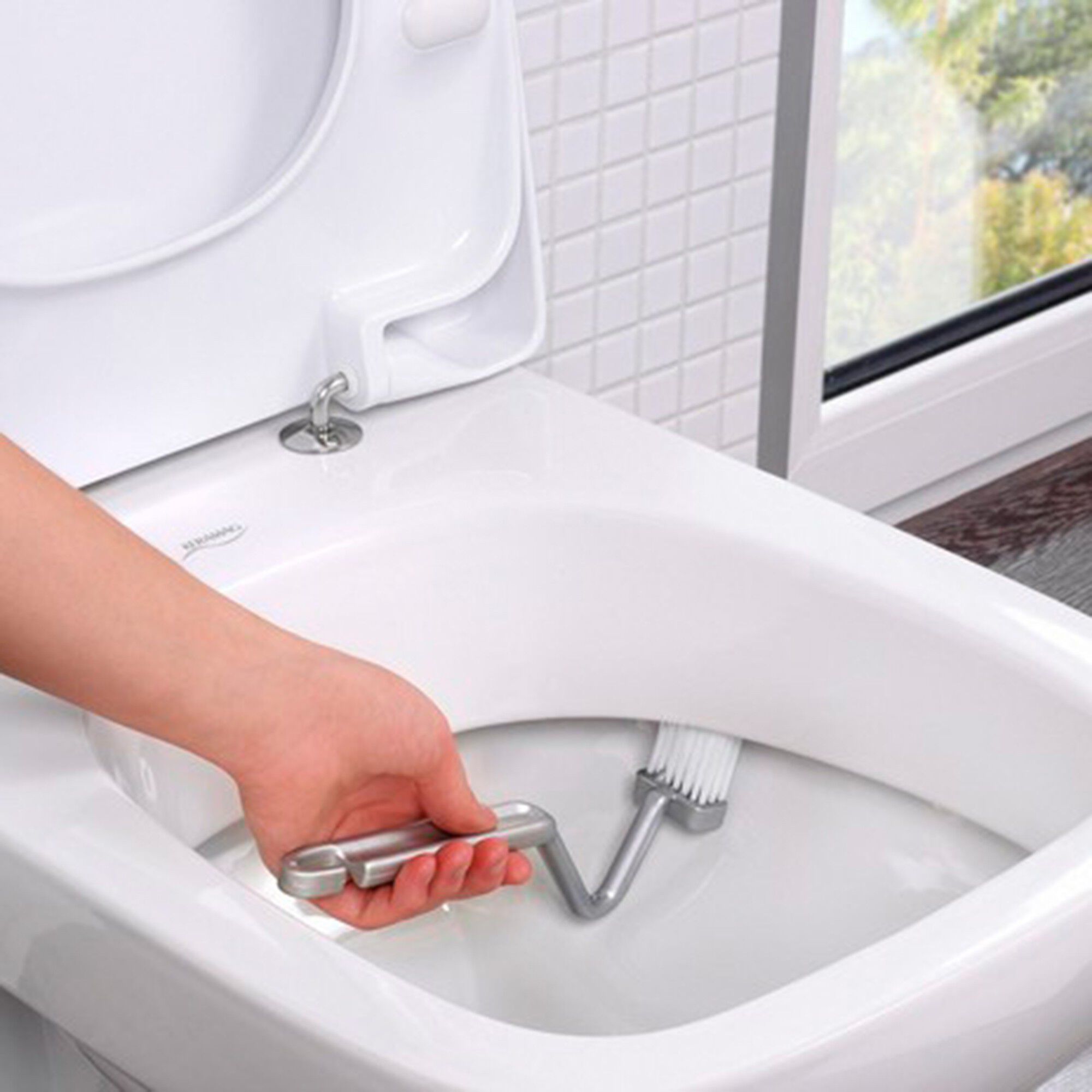 Brosse wc coudée