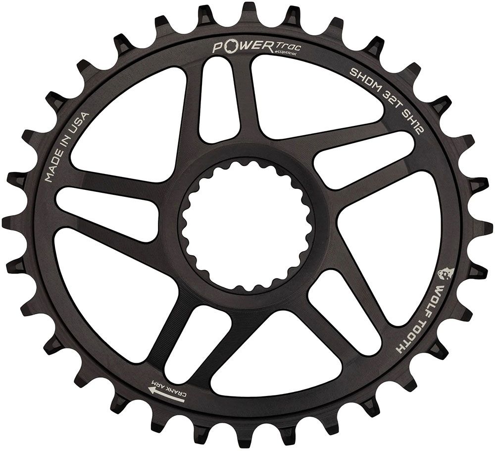 Wolf Tooth Components Powertrac Elliptical Shimano 12-fach DM Boost 3mm Offset Kettenblatt kaufen | Bike-Discount