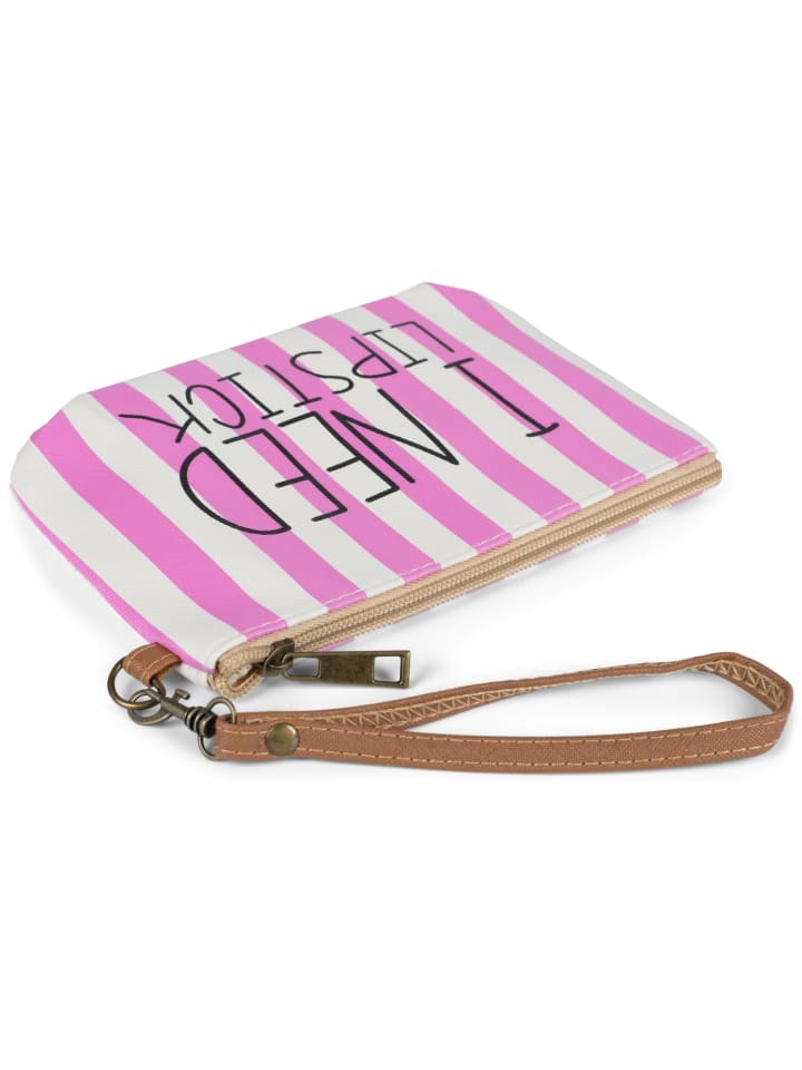 styleBREAKER Kosmetiktasche in Pink-Weiß günstig kaufen onesize