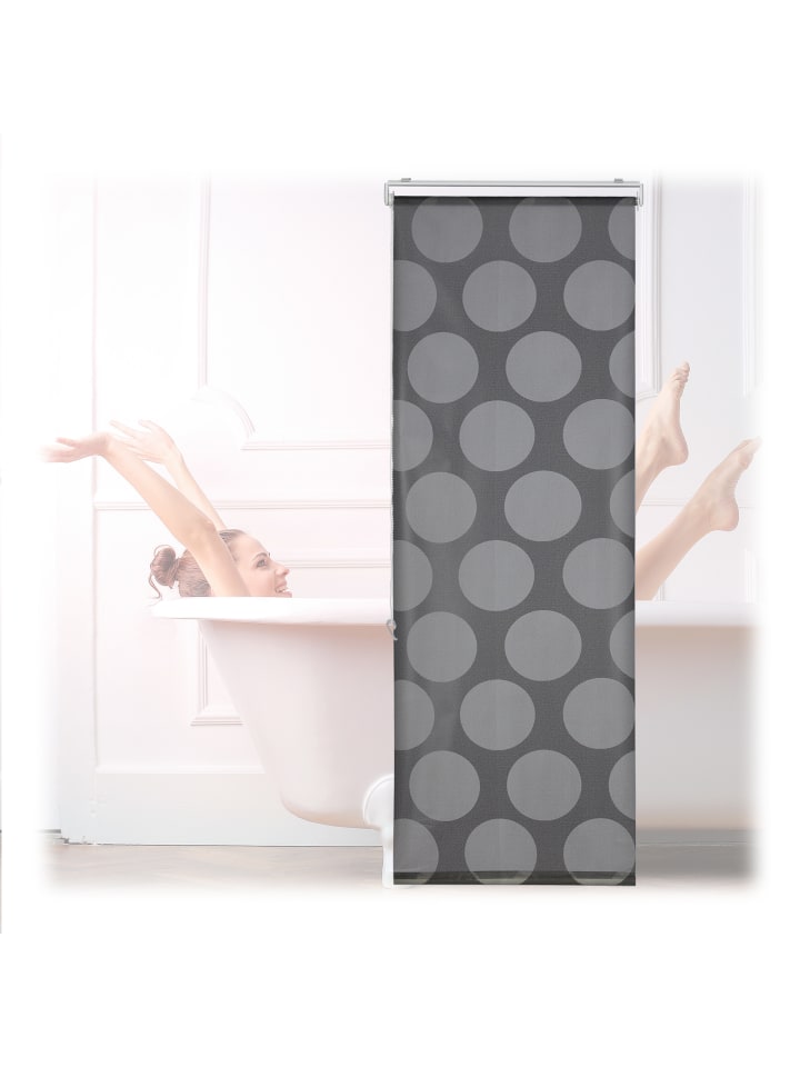 relaxdays Duschrollo Punkte in Grau - (B)60 x (H)240 cm günstig kaufen onesize