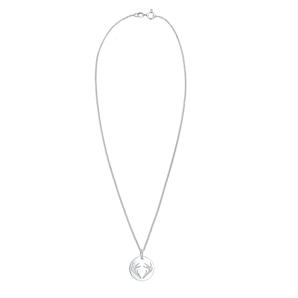 Elli Elli Collier Femme Pendentif en Bois de Cervidé de Base en Argent Sterling 925 Bijoux