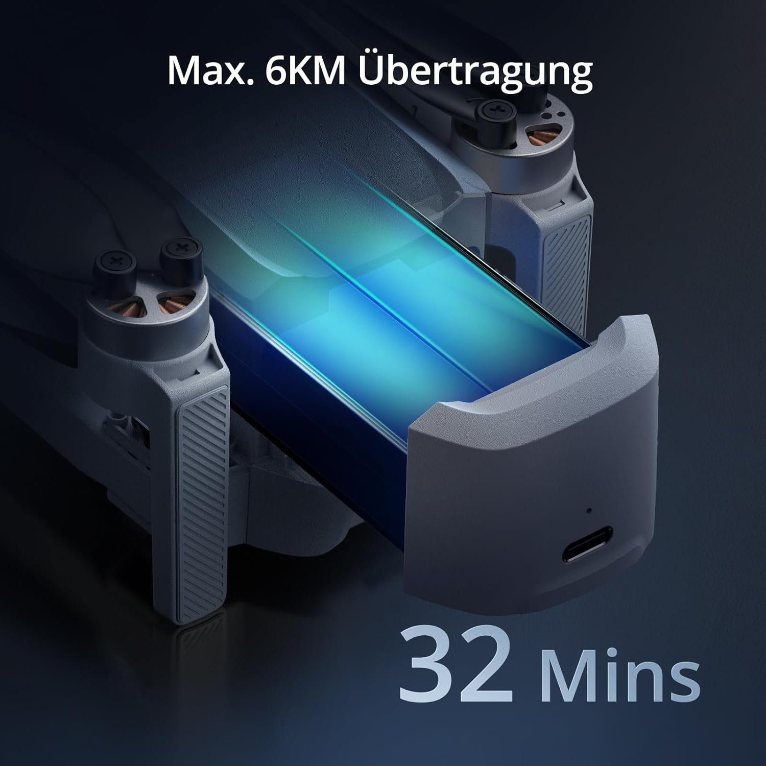 Potensic Drohne (4K, 6KM FPV Videoübertragung, Visuelles Folgen QuickShots RTH, 32 Min)