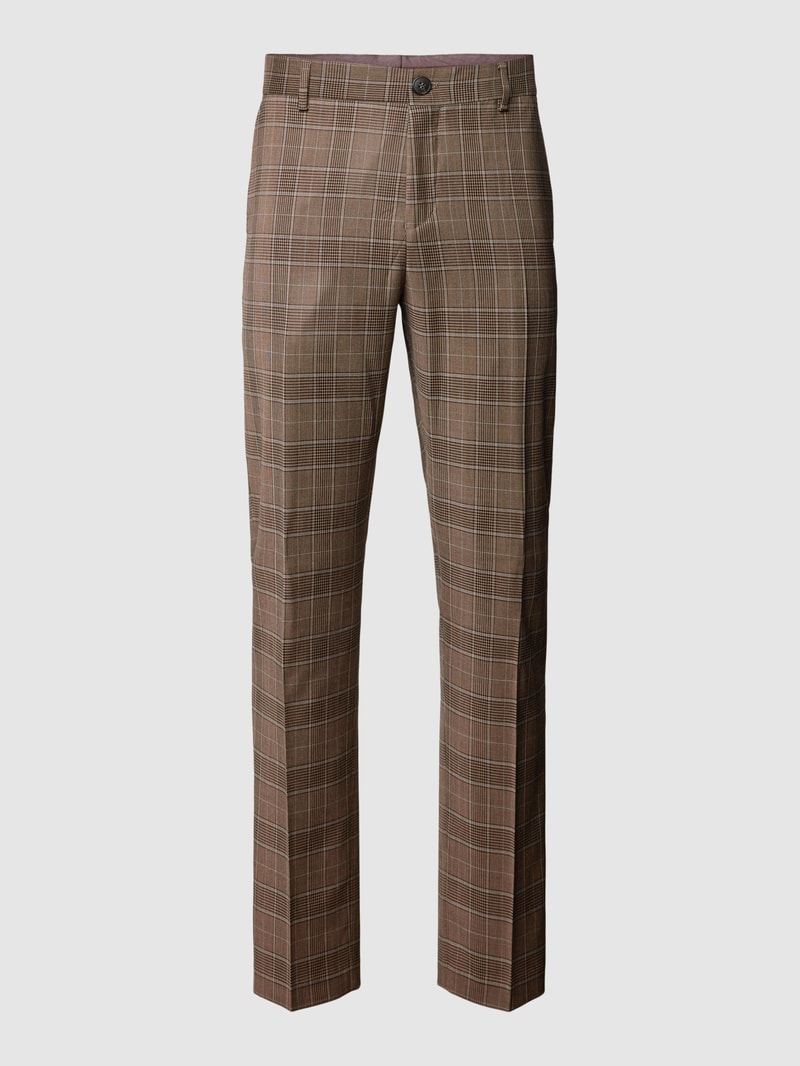 Hose mit Tartan-Karo in mittelbraun