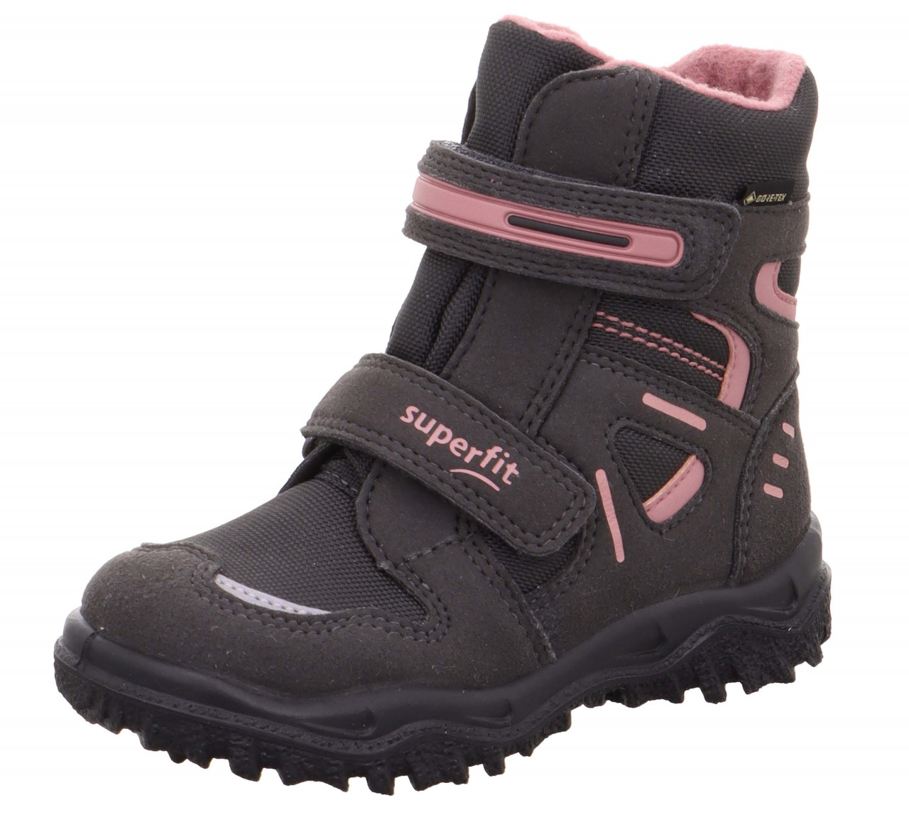 HUSKY - Grau/Rosa Boots mit Klettverschluss