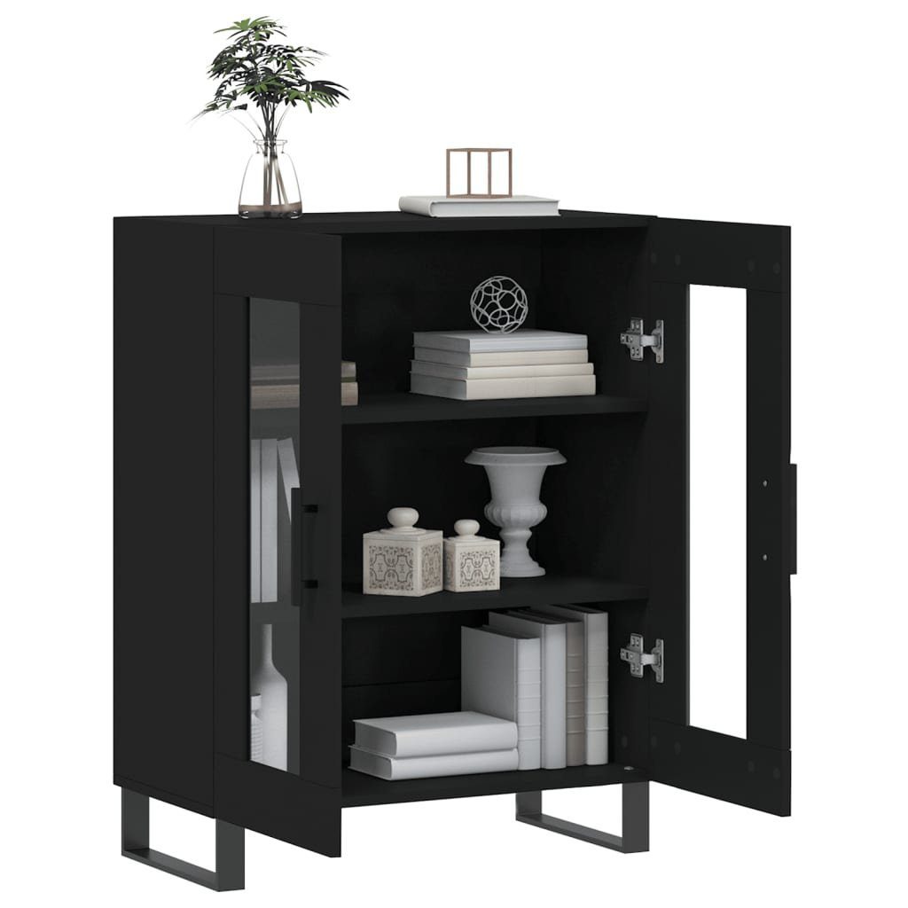 vidaXL Sideboard Sideboard Schwarz 69,5x34x90 cm Holzwerkstoff (1 St)