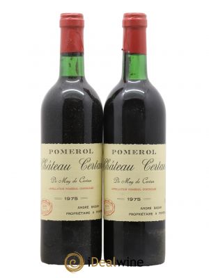 Château Certan de May  1975 - Lot de 2 Bouteilles