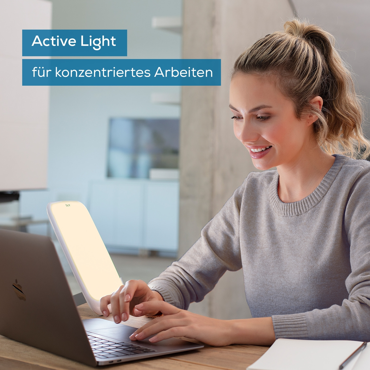 Beurer Tageslichtlampe TL 35-Tageslichtlampe mit 4-stufigem Dimmer, 3 einstellbaren Farbtemperaturen und praktischer Aufbewahrungstasche