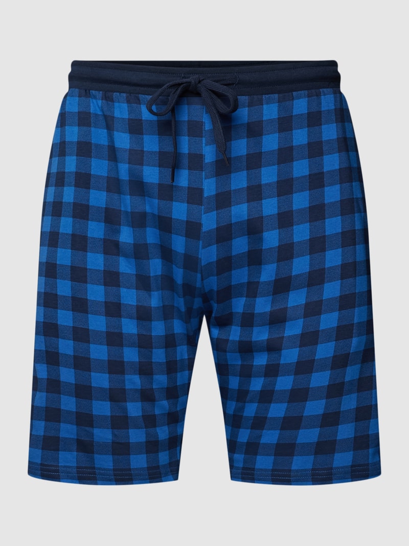 Pyjama-Shorts mit Allover-Muster in blau