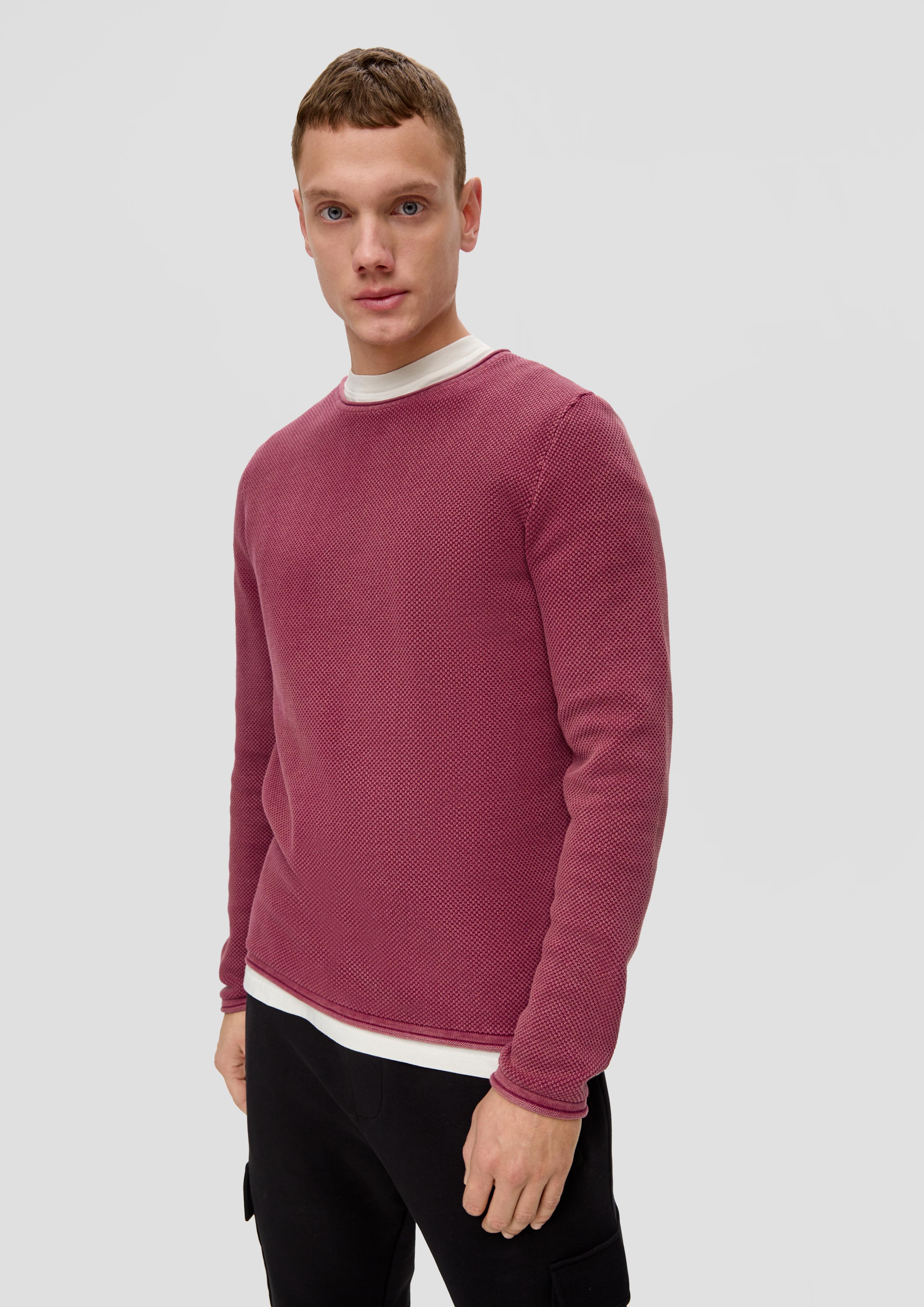 Leichter Strickpullover mit Musterstruktur  2138702-4481