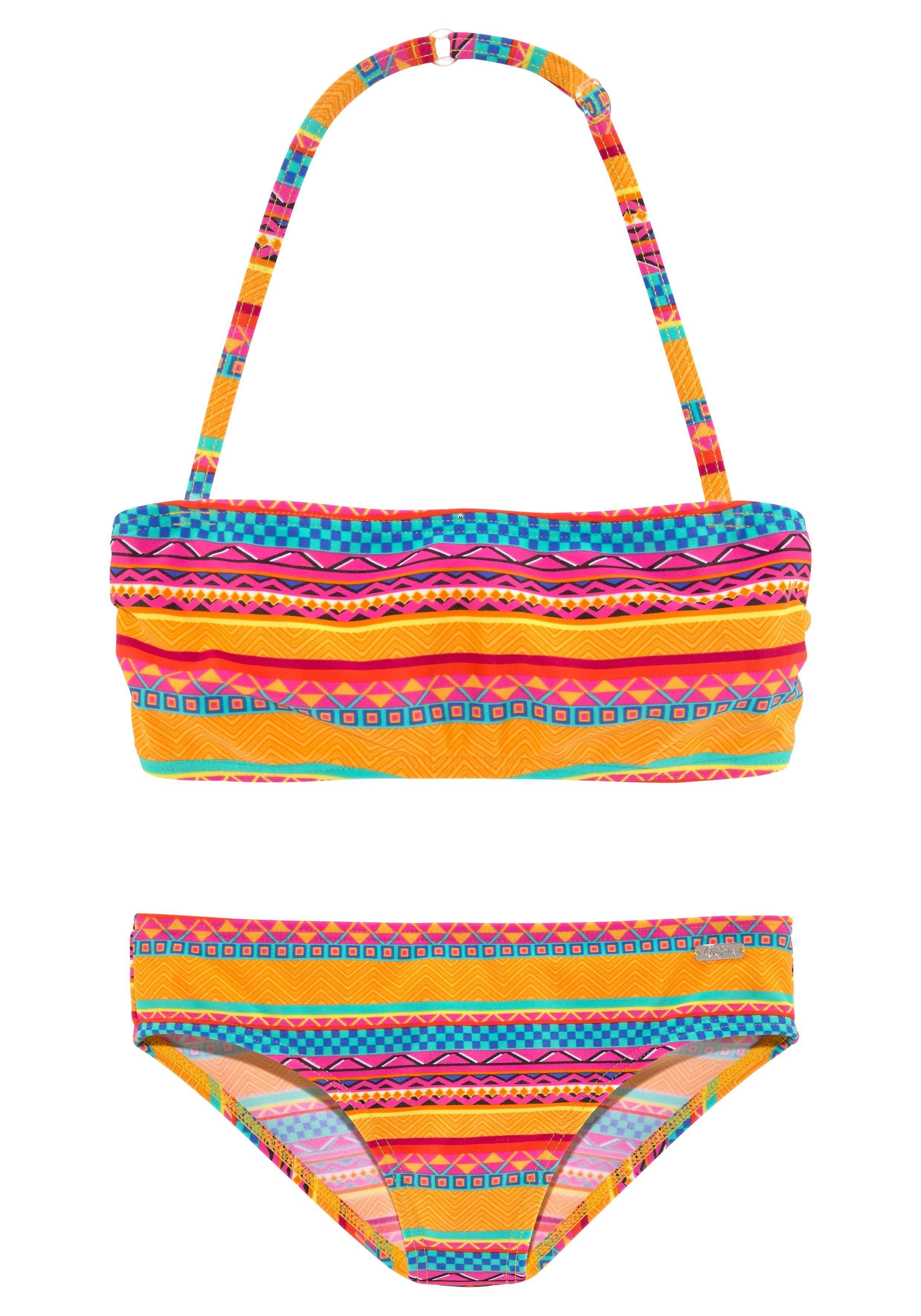 Buffalo Bandeau-Bikini Lux Kids mit abstraktem Druck