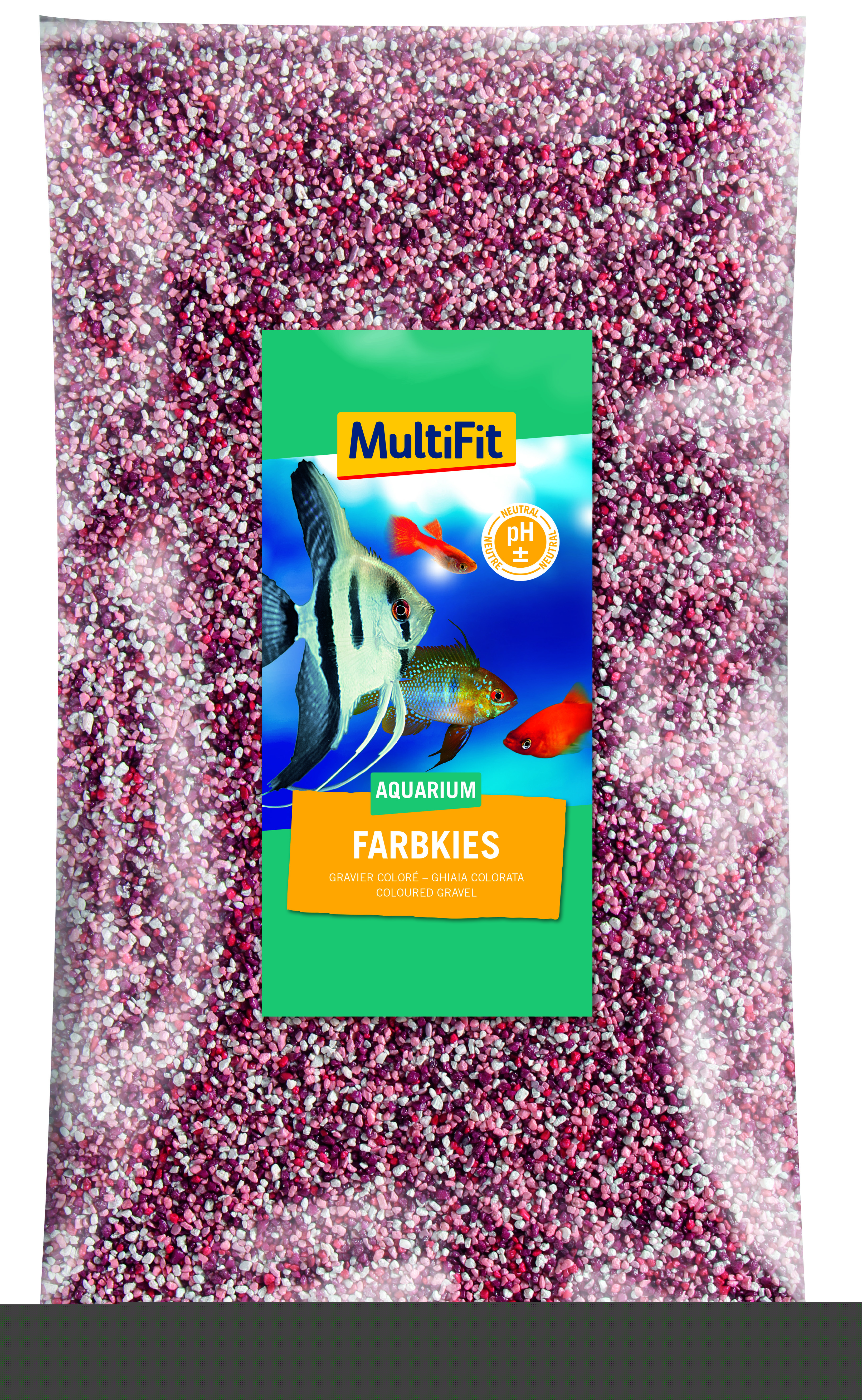MultiFit Bodengrund MultiFit Farbkies 2-3mm 5Kg rot mix