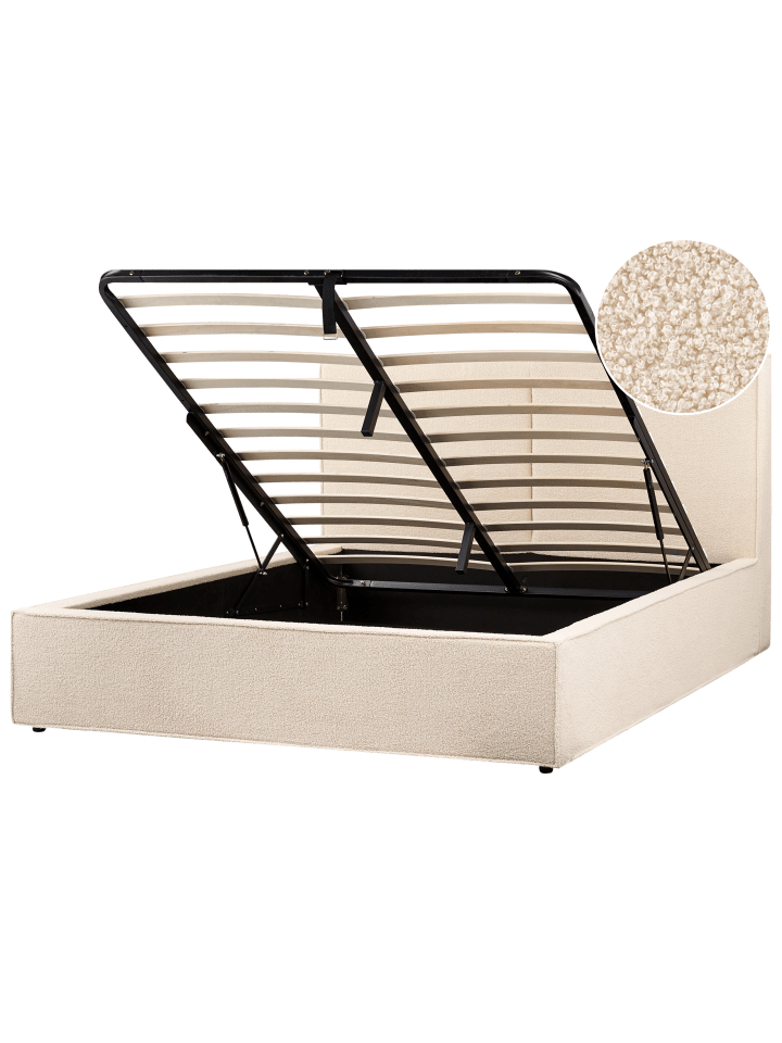 Beliani Doppelbett MOISSAC in Beige - (W) 177 x (H) 108 x (L) 224 cm günstig kaufen onesize