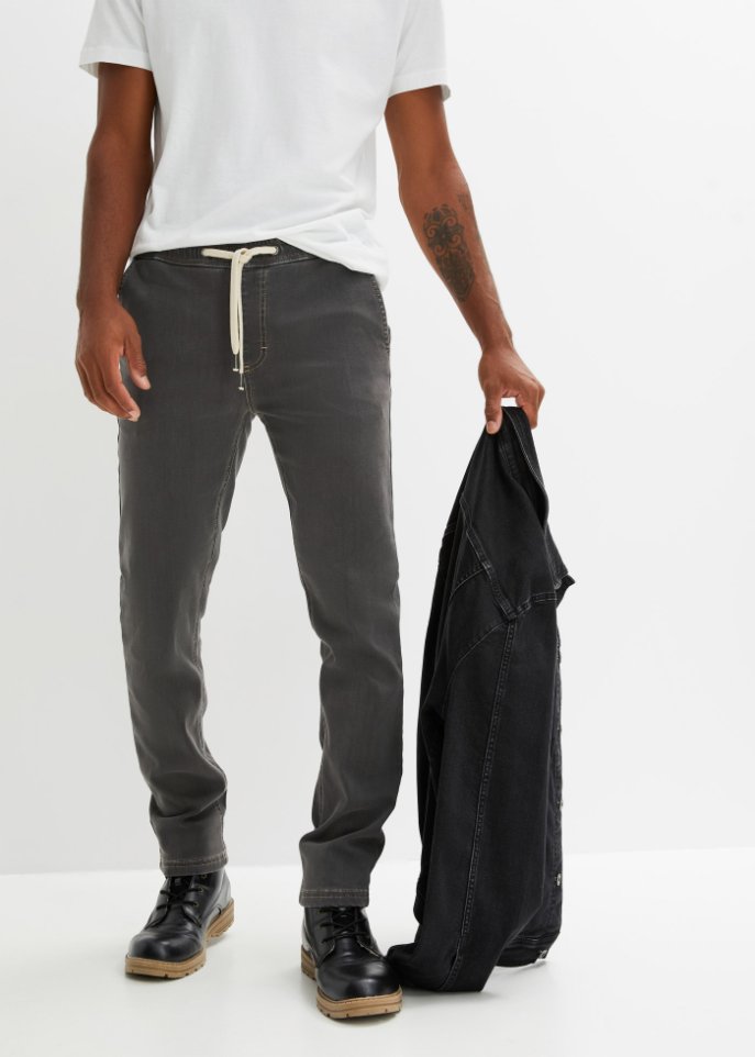 Regular Fit Schlupf-Thermojeans, Straight