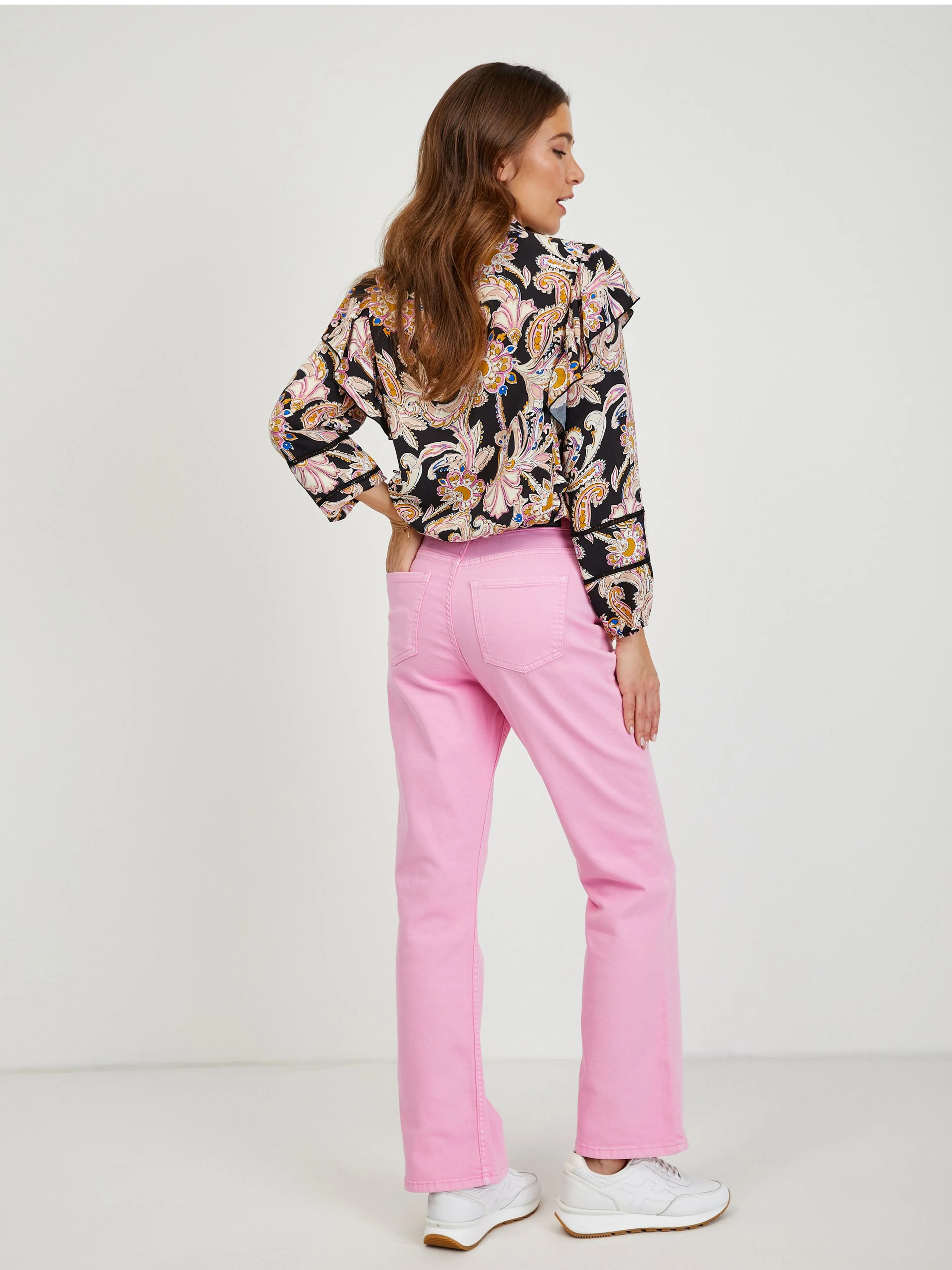 Rosa Damen Bootcut-Jeans ORSAY