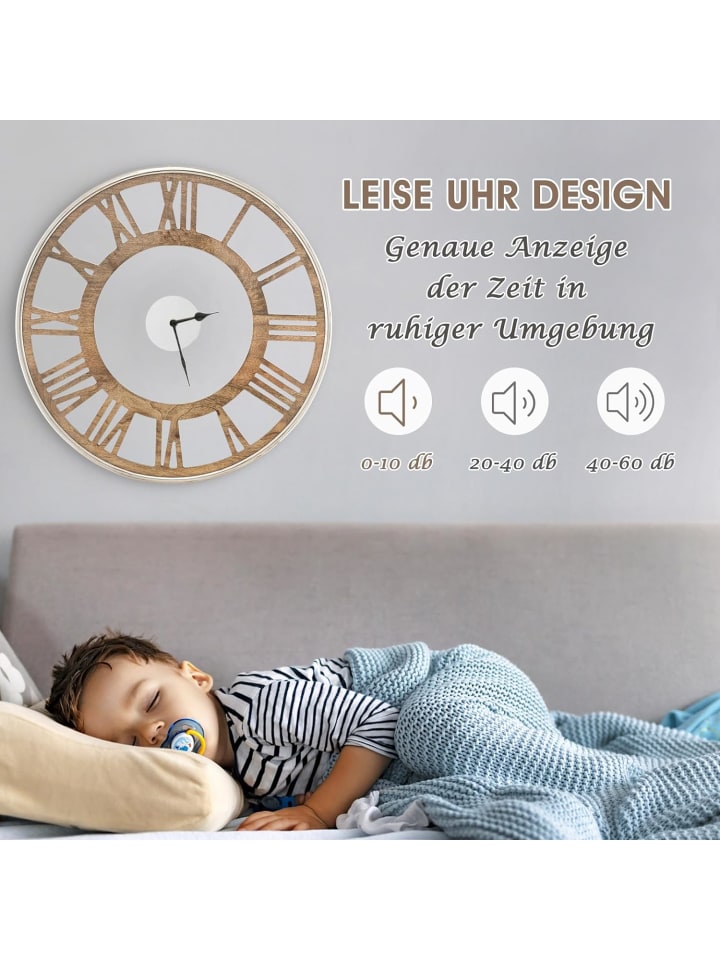 COSTWAY Wanduhr φ51cm in Gold günstig kaufen onesize