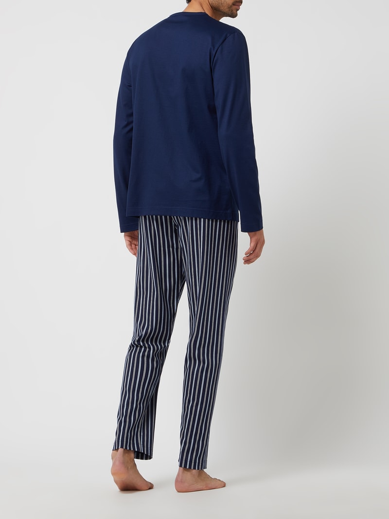 Pyjama aus Baumwolle in marineblau