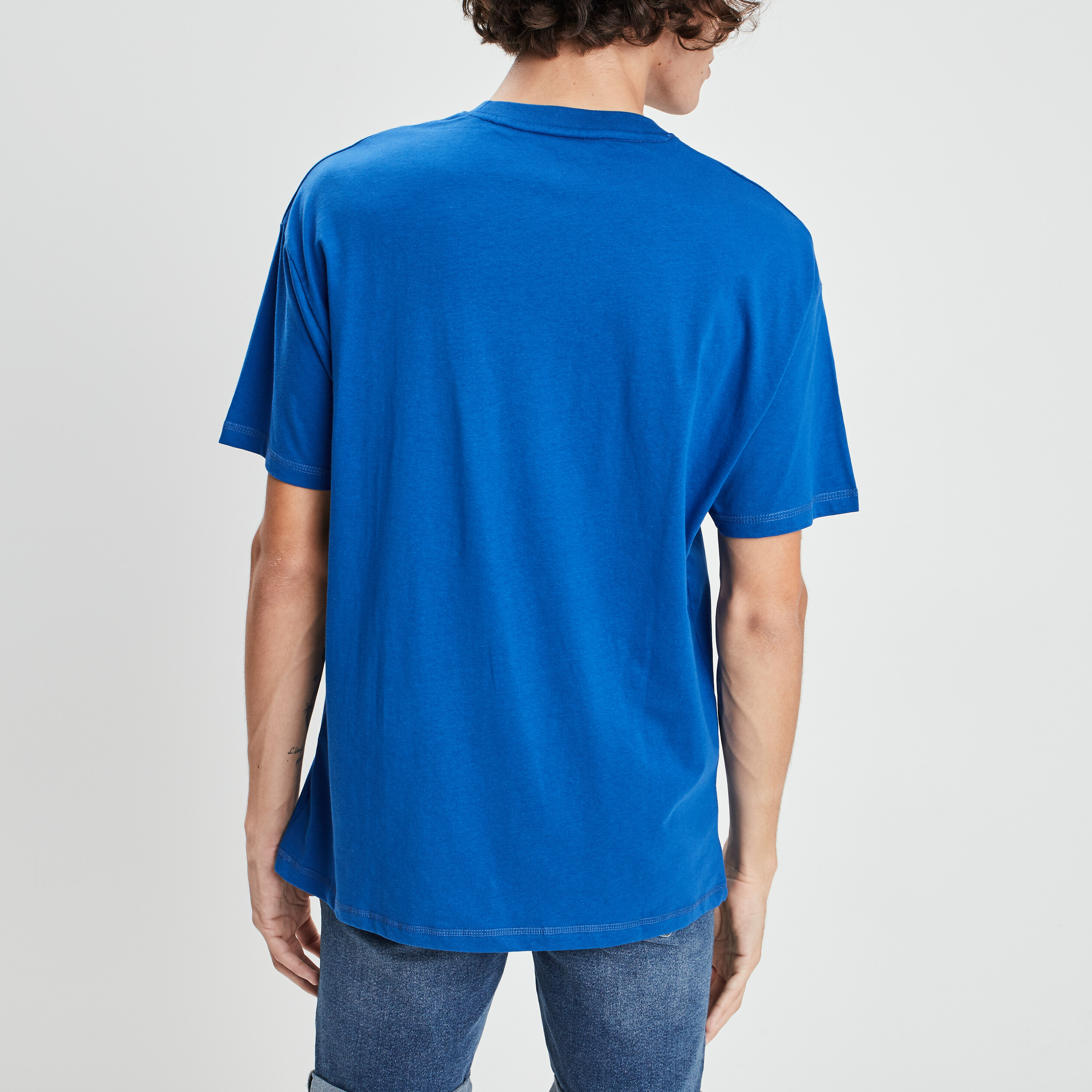 T-shirt manches courtes bleu homme | La Halle