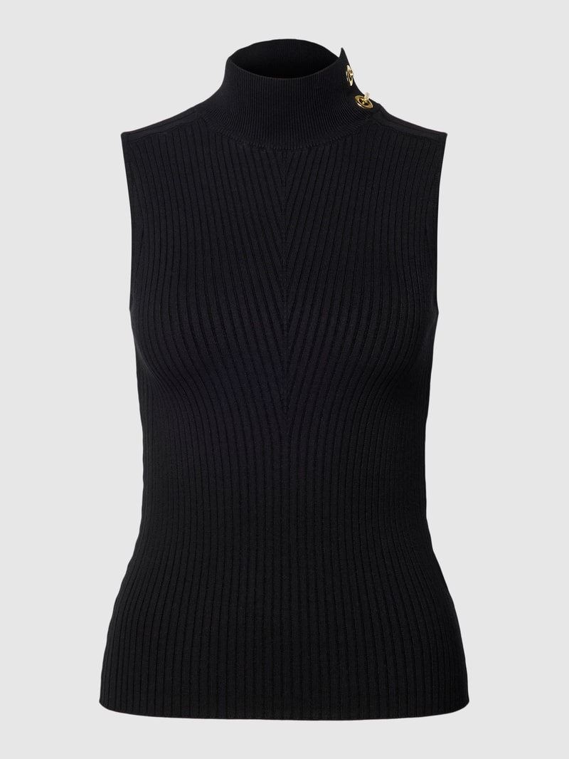 Tanktop mit Stehkragen Modell 'ALICE' in schwarz