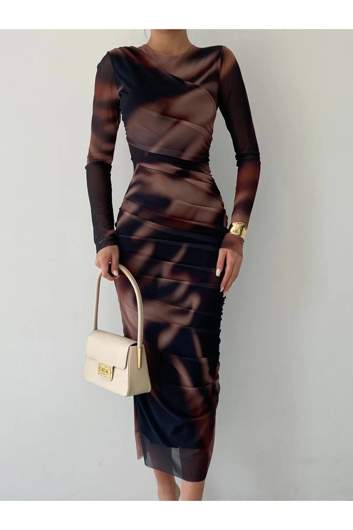 SONREİR  Kleid - Beige - A-Linie