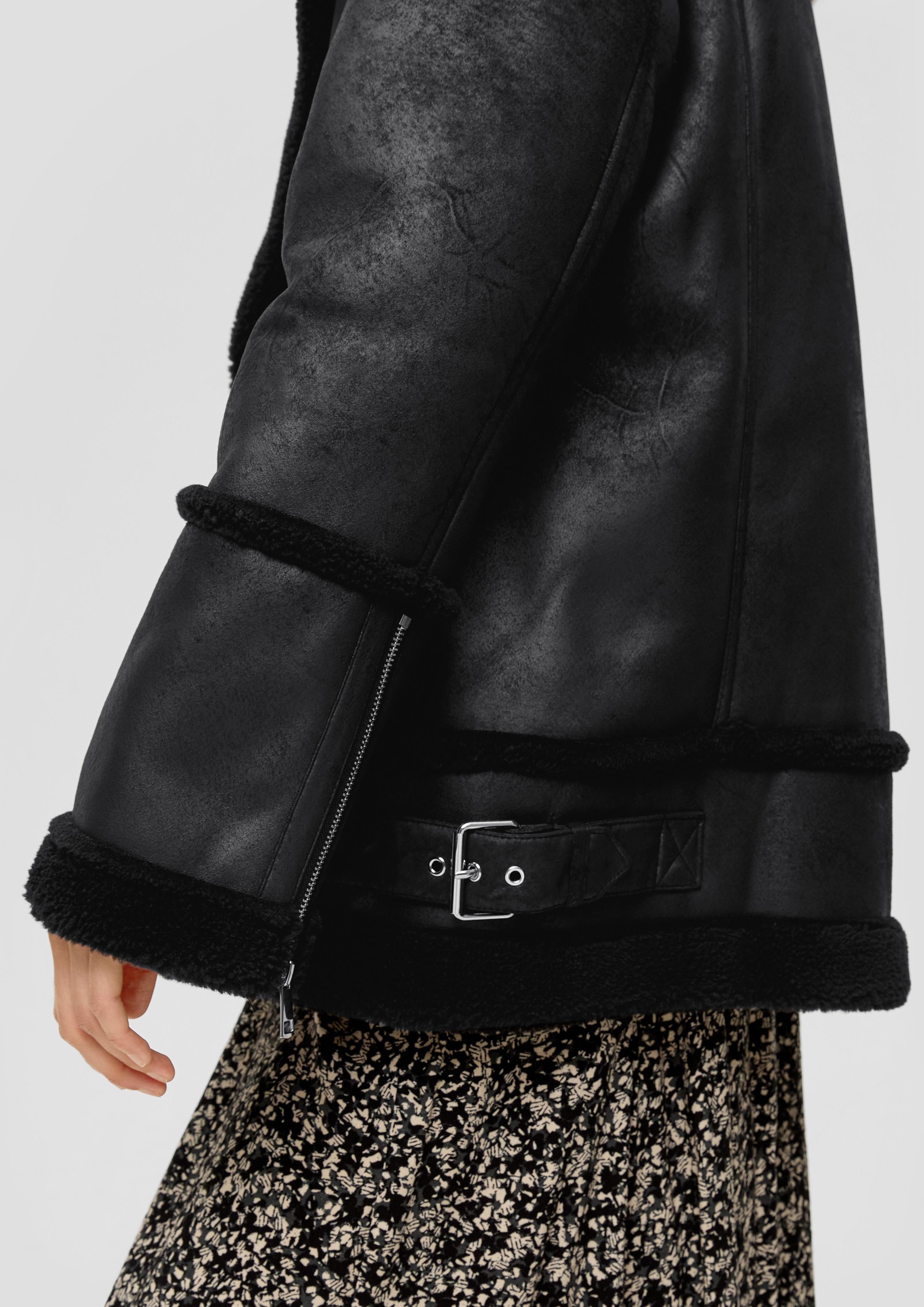 Jacke aus Lederimitat im Aviator-Stil  2134826-9999