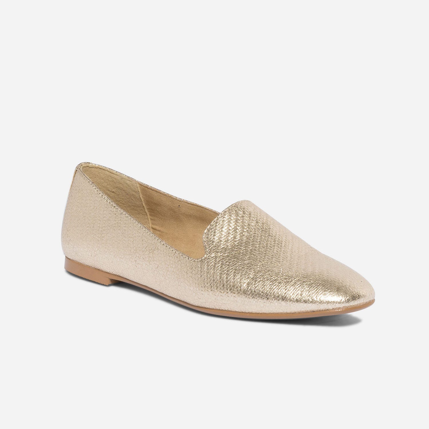 Slipper doré effet tressage