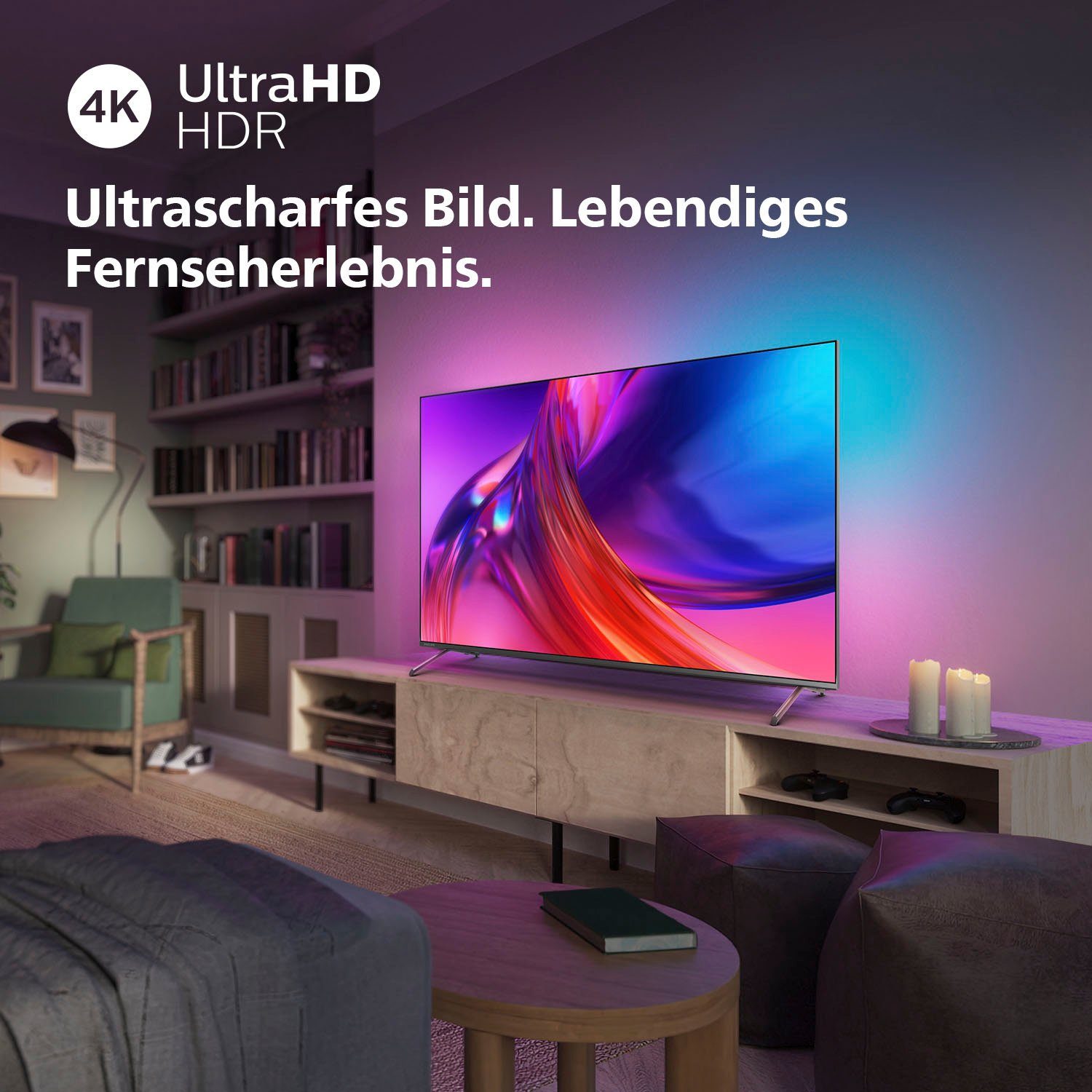 Philips 85PUS8808/12 LED-Fernseher (215 cm/85 Zoll, 4K Ultra HD, Android TV, Google TV, Smart-TV)