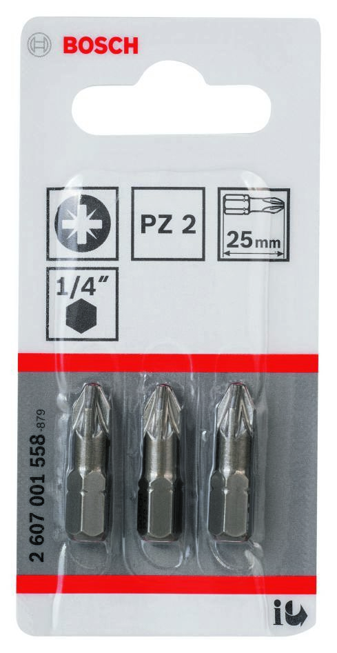 Bosch Blue Accessories 2607001558 Ekstra hårdt bit PZ 2, 25 mm